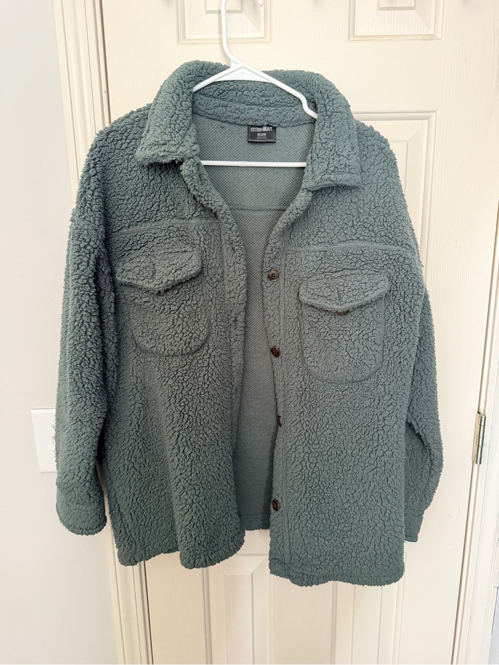 32 Degrees Light Sage Sherpa-Lined Jacket